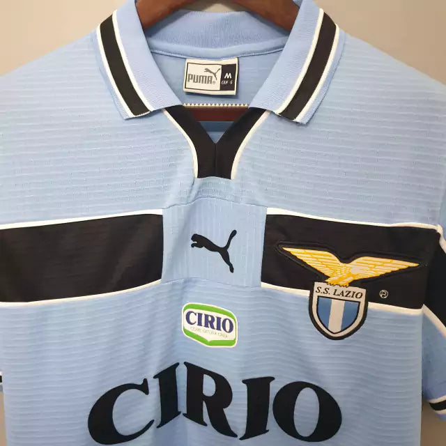 Retrô - Camisa Lazio I 99/00 Torcedor Puma Masculina - Azul