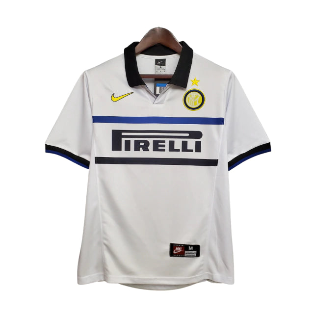 Retrô  - Camisa Inter de Milão Away 98/99 Masculina Nike Torcedor - Branca
