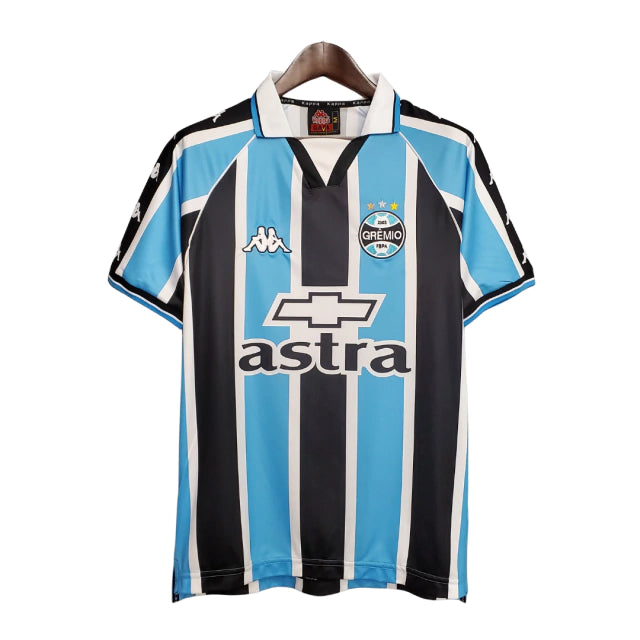 Retrô  - Camisa Grêmio I 2000 Torcedor Kappa Masculina - Azul