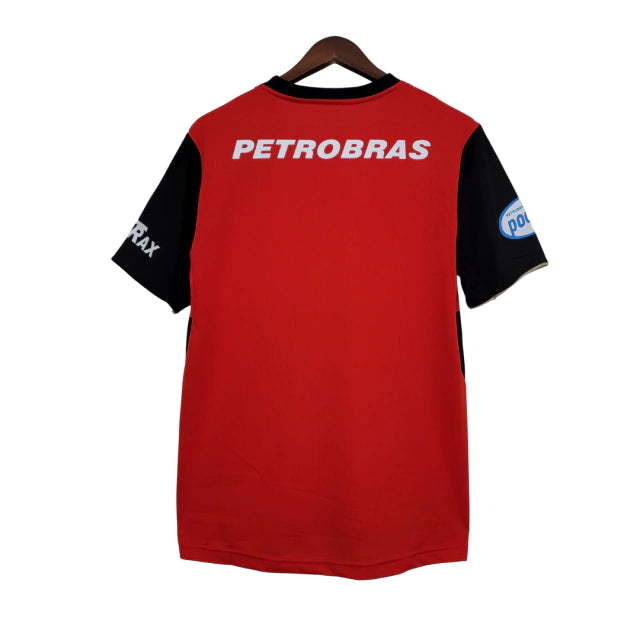 Retrô  - Camisa Flamengo I 07/08 Torcedor Nike Masculina - Vermelha e Preta