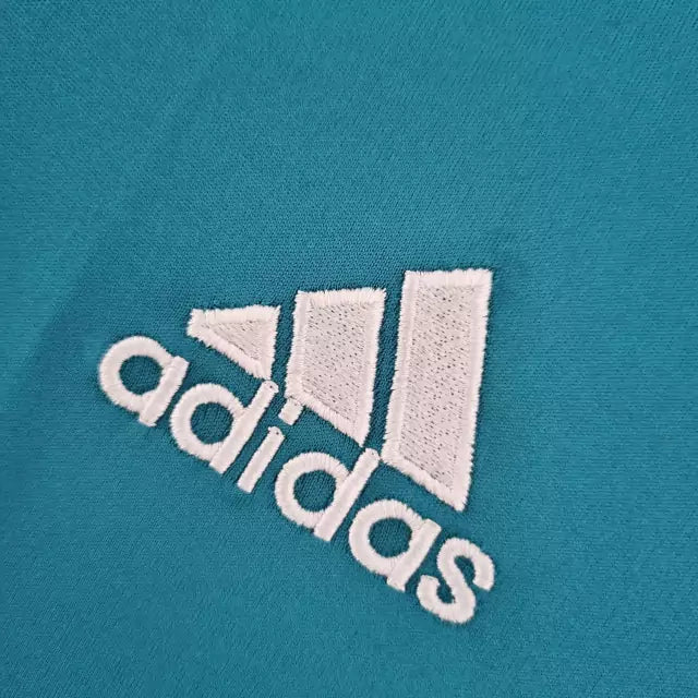 Retrô  - Camisa Manga Longa - Real Madrid 17/18 Torcedor Adidas Masculina - Azul
