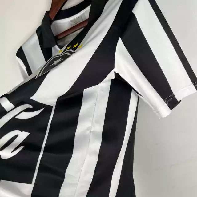 Retrô  - Camisa Botafogo I 1992 Torcedor Umbro Masculina - Preta e Branco