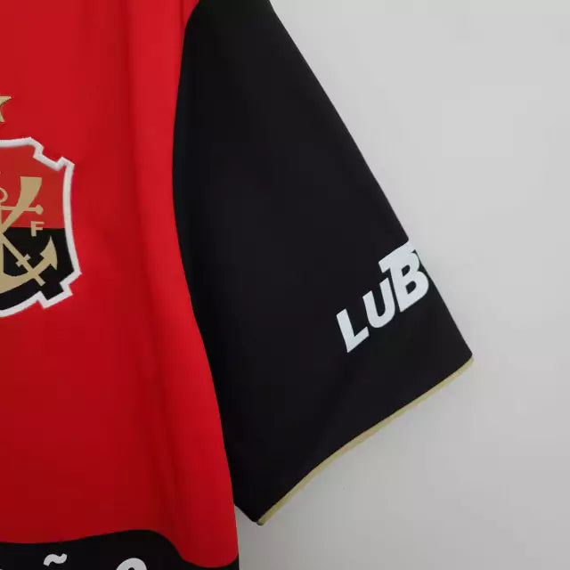 Retrô  - Camisa Flamengo I 07/08 Torcedor Nike Masculina - Vermelha e Preta