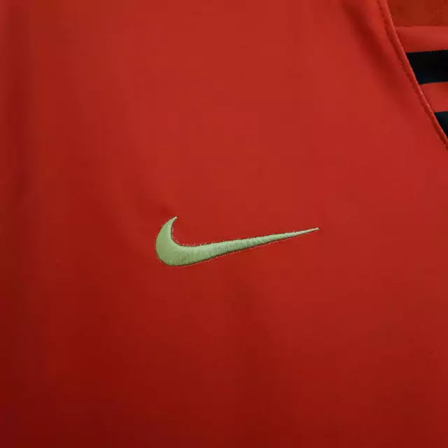 Retrô  - Camisa Flamengo I 07/08 Torcedor Nike Masculina - Vermelha e Preta
