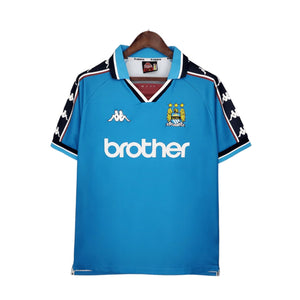 Retrô - Camisa Manchester City I Retrô 97/99 Torcedor Masculina - Azul