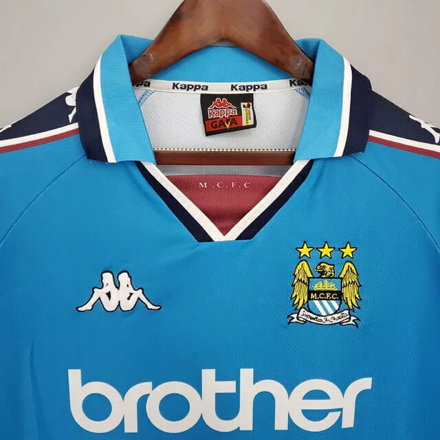 Retrô - Camisa Manchester City I Retrô 97/99 Torcedor Masculina - Azul
