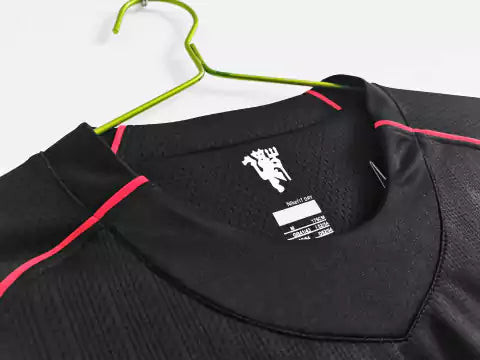 Retrô  - Camisa Manga Longa Manchester United Reserva 07/08 Torcedor Masculina - Preto