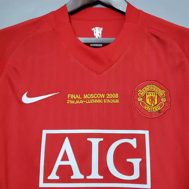 Retrô  - Camisa Manchester United I 07/08 Torcedor Nike Masculina - Vermelha