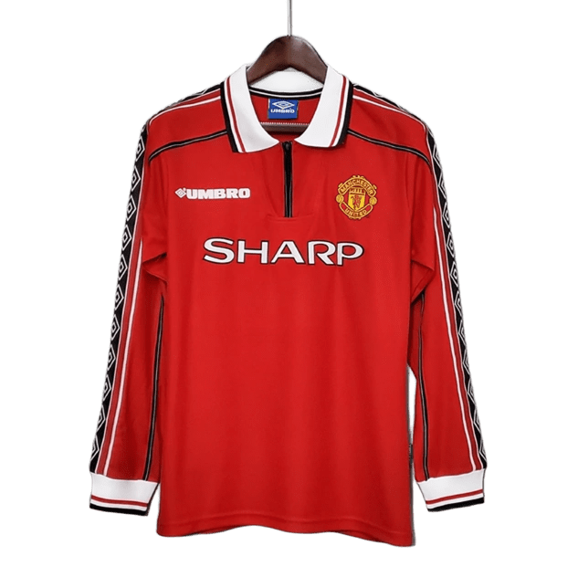 RETRÔ - Camisa Manchester United Home 1999/00 Manga Longa